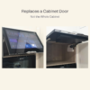 Parallel AV Kitchen Cabinet Televisions replace your cabinet door to save cabinet space