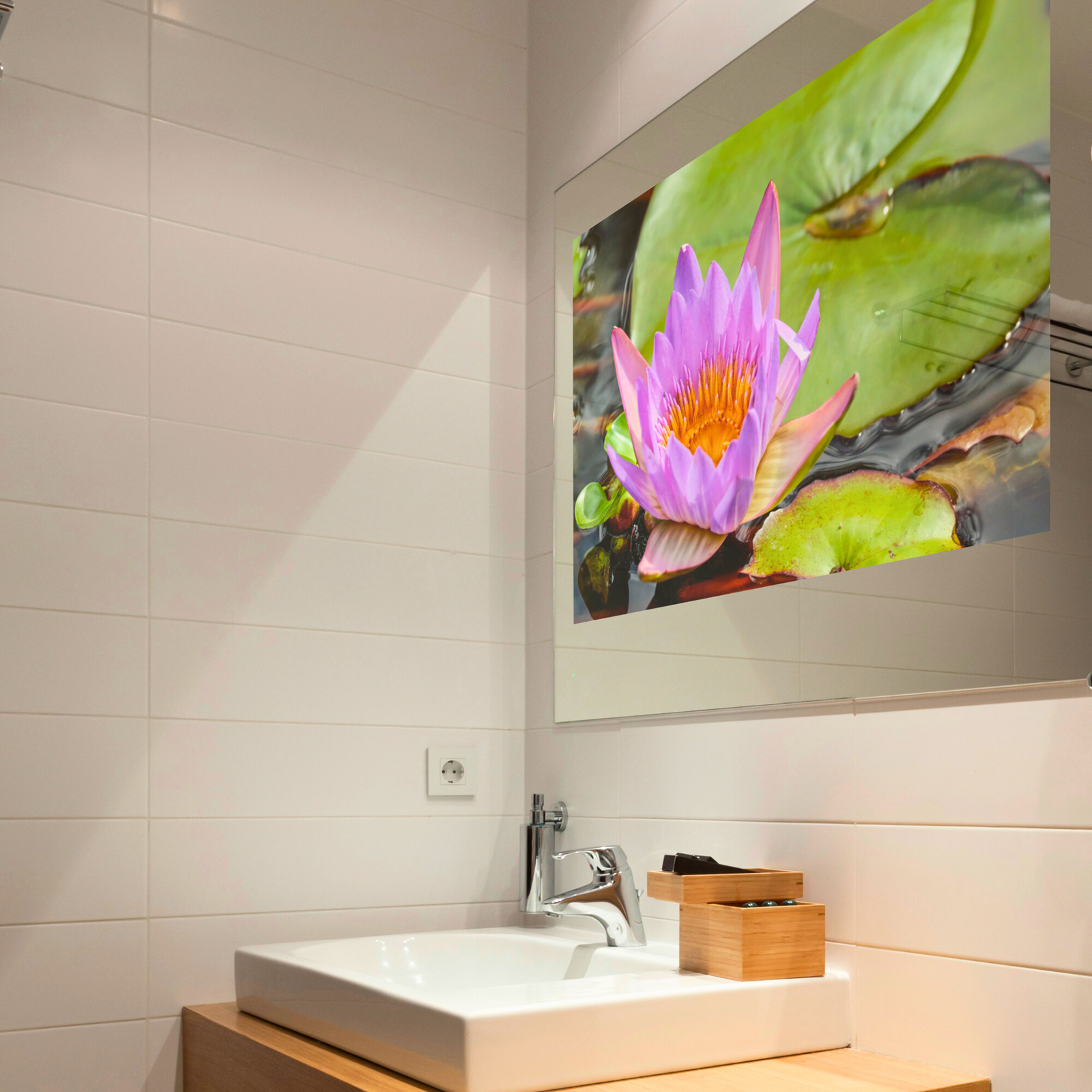 Replace your bathroom mirror with a bathroom mirror tv