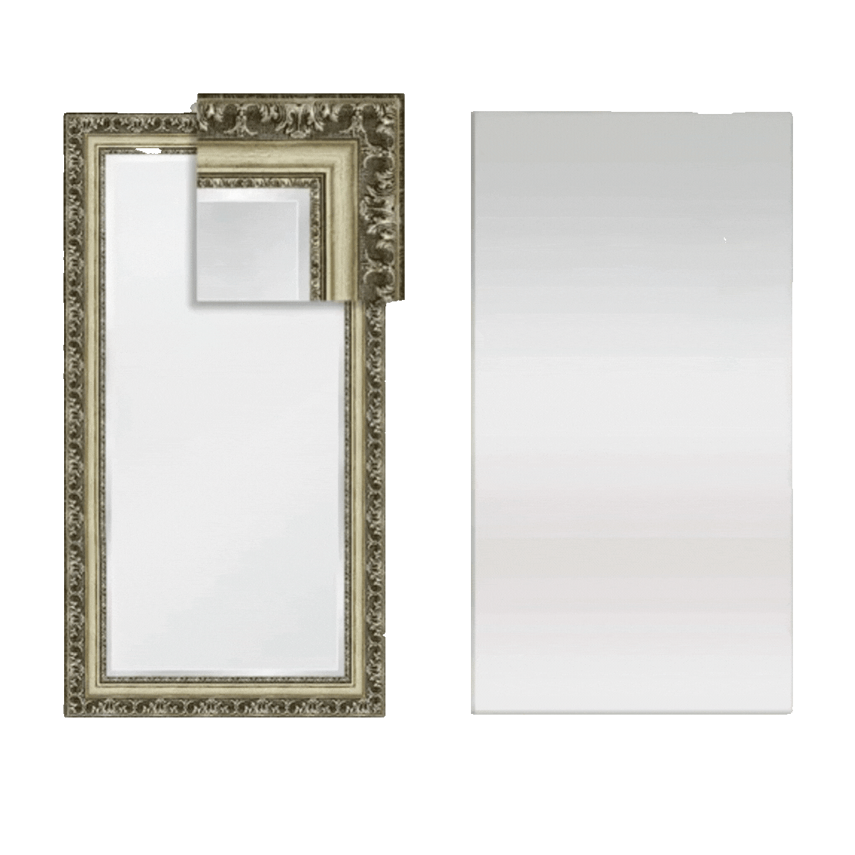 Custom frame and backlight mirror tv options